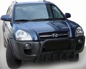 Hyundai Tucson JM 2004- гг. Кенгурятник WT004 Черный (Нержавейка) фото 3