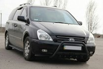 Kia Carnival 2002-2013 гг. Кенгурятник WT004 Черный (Нержавейка) фото 2