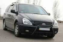 Kia Carnival 2002-2013 гг. Кенгурятник WT004 Черный (Нержавейка) фото 2