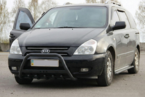Kia Carnival 2002-2013 гг. Кенгурятник WT004 Черный (Нержавейка) фото 3