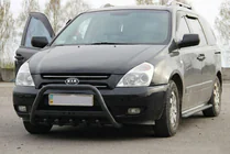 Kia Carnival 2002-2013 гг. Кенгурятник WT004 Черный (Нержавейка) фото 3