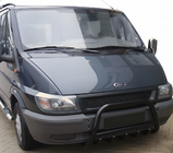 Ford Transit 2000–2014 гг. Передняя защита WT003 Черный (2000-2006, Нерж. сталь) фото 1