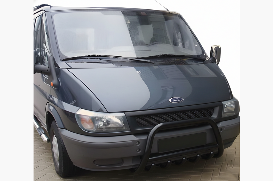 Ford Transit 2000–2014 гг. Передняя защита WT003 Черный (2000-2006, Нерж. сталь) Image