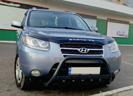 Hyundai Santa Fe 2 2006-2012 гг. Кенгурятник WT004 Черный (Нержавейка) фото 2