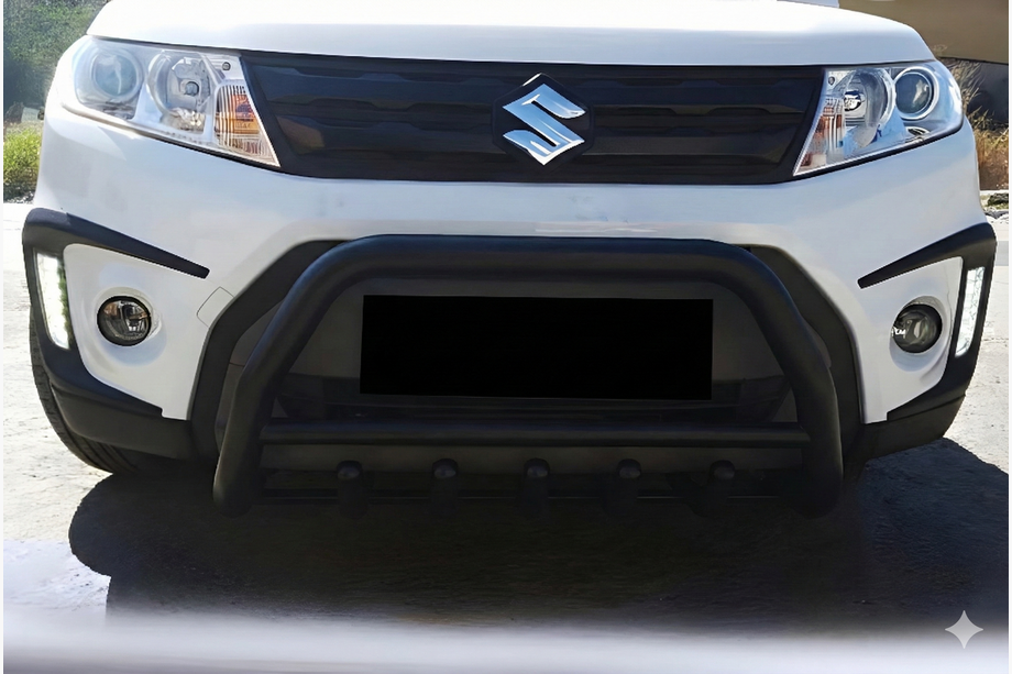 Suzuki Vitara 2015- гг. Кенгурятник WT003 Черный Нержавейка Image