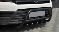 Volkswagen Crafter 2016- гг. Кенгурятник WT003 Черный Нержавейка фото 1