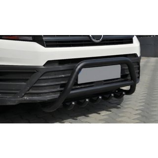 Кенгурятник WT003 Черный Нержавейка Volkswagen Crafter 2016- гг. фото 1