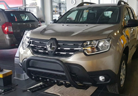 Renault Duster 2018-2024 гг. Кенгурятник без надписи WT003 Черный (нерж.) фото 9