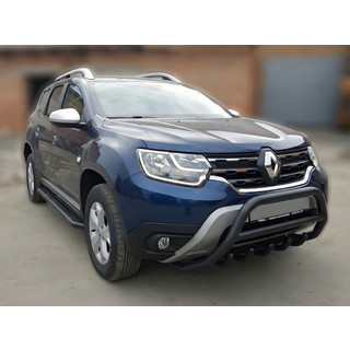 Кенгурятник без надписи WT003 Черный (нерж.) фото 1