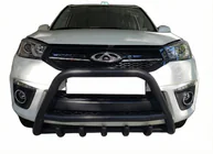 Chery Tiggo 3 2005- гг. Кенгурятник WT003 Черный Нержавейка фото 1
