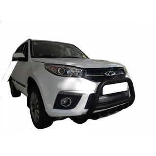 Кенгурятник WT003 Черный Нержавейка Chery Tiggo 3 2005- гг. фото 3
