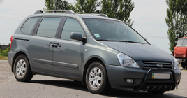 Kia Carnival 2002-2013 гг. Кенгурятник WT003 Черный Нержавейка фото 3