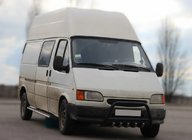 Ford Transit 1991-2000 гг. Кенгурятник WT003 Черный Нержавейка фото 4