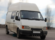Ford Transit 1991-2000 гг. Кенгурятник WT003 Черный Нержавейка фото 4