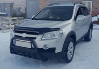 Chevrolet Captiva 2006-2019 гг. Кенгурятник WT004 Черный (Нержавейка) фото 1