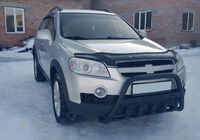 Chevrolet Captiva 2006-2019 гг. Кенгурятник WT004 Черный (Нержавейка) фото 2