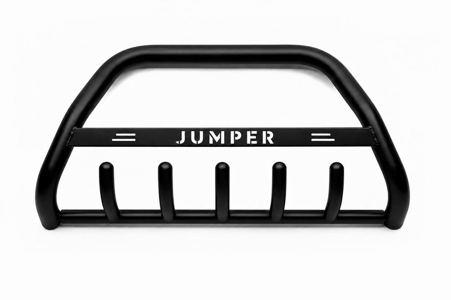 Citroen Jumper 1995-2006 гг. Кенгурятник WT004 Черный (Нержавейка) Image