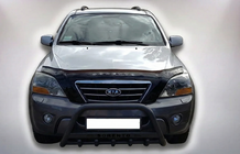 Kia Sorento I BL 2002-2009 гг. Кенгурятник WT004 Черный (Нержавейка) фото 2