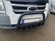 Ford Transit 2000–2014 гг. Кенгурятник WT004 Черный (Нержавейка) фото 2