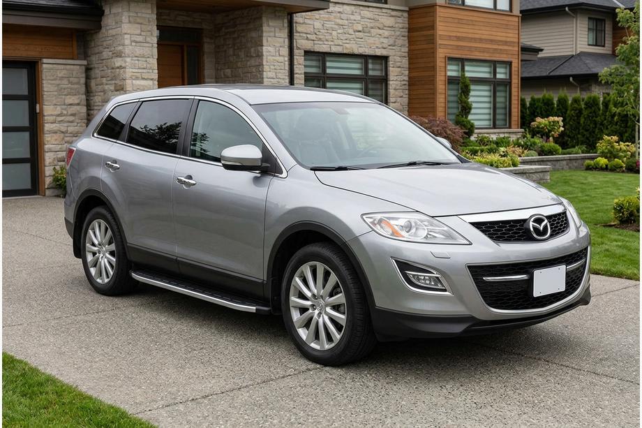 Mazda CX-9 2007-2016 гг. Боковые Подножки Fullmond (2 шт, алюминий) Image