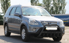 Honda CRV 2001-2006 гг. Кенгурятник WT004 Черный (Нержавейка) фото 2
