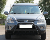Honda CRV 2001-2006 гг. Кенгурятник WT004 Черный (Нержавейка) фото 1