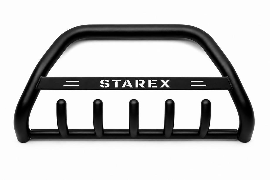 Hyundai H200, H1, Starex 1998-2007 гг. Кенгурятник WT004 Черный (Нержавейка) Фото 3