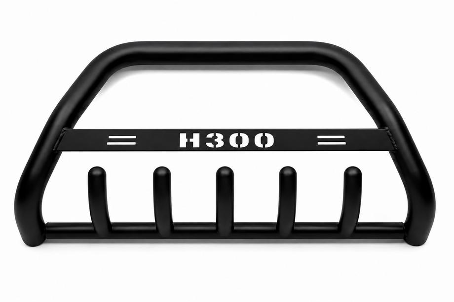 Hyundai H300, H1, Starex 2008-2020 гг. Кенгурятник WT004 Черный (Нержавейка) Фото 2