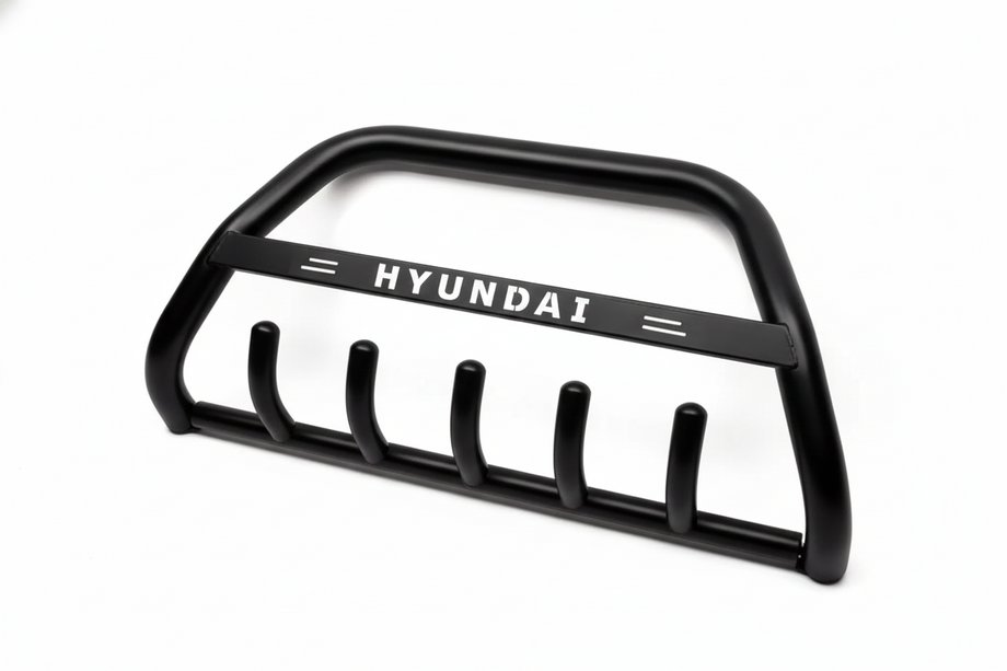 Hyundai H300, H1, Starex 2008-2020 гг. Кенгурятник WT004 Черный (Нержавейка) Фото 6