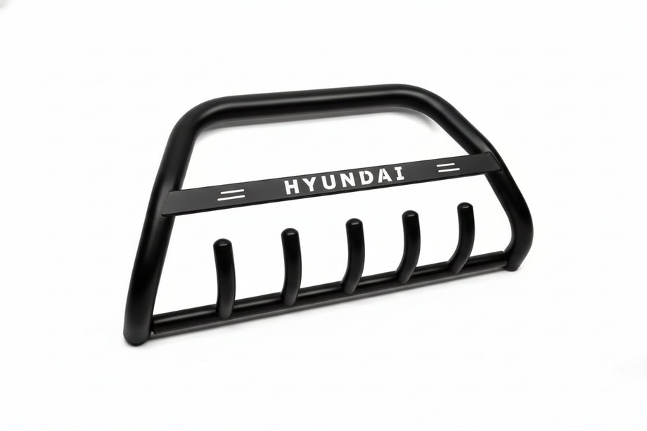 Hyundai H300, H1, Starex 2008-2020 гг. Кенгурятник WT004 Черный (Нержавейка) Фото 7