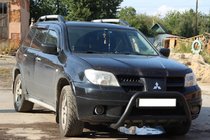 Mitsubishi Outlander 2001-2006 гг. Кенгурятник WT003 Черный Нержавейка фото 1