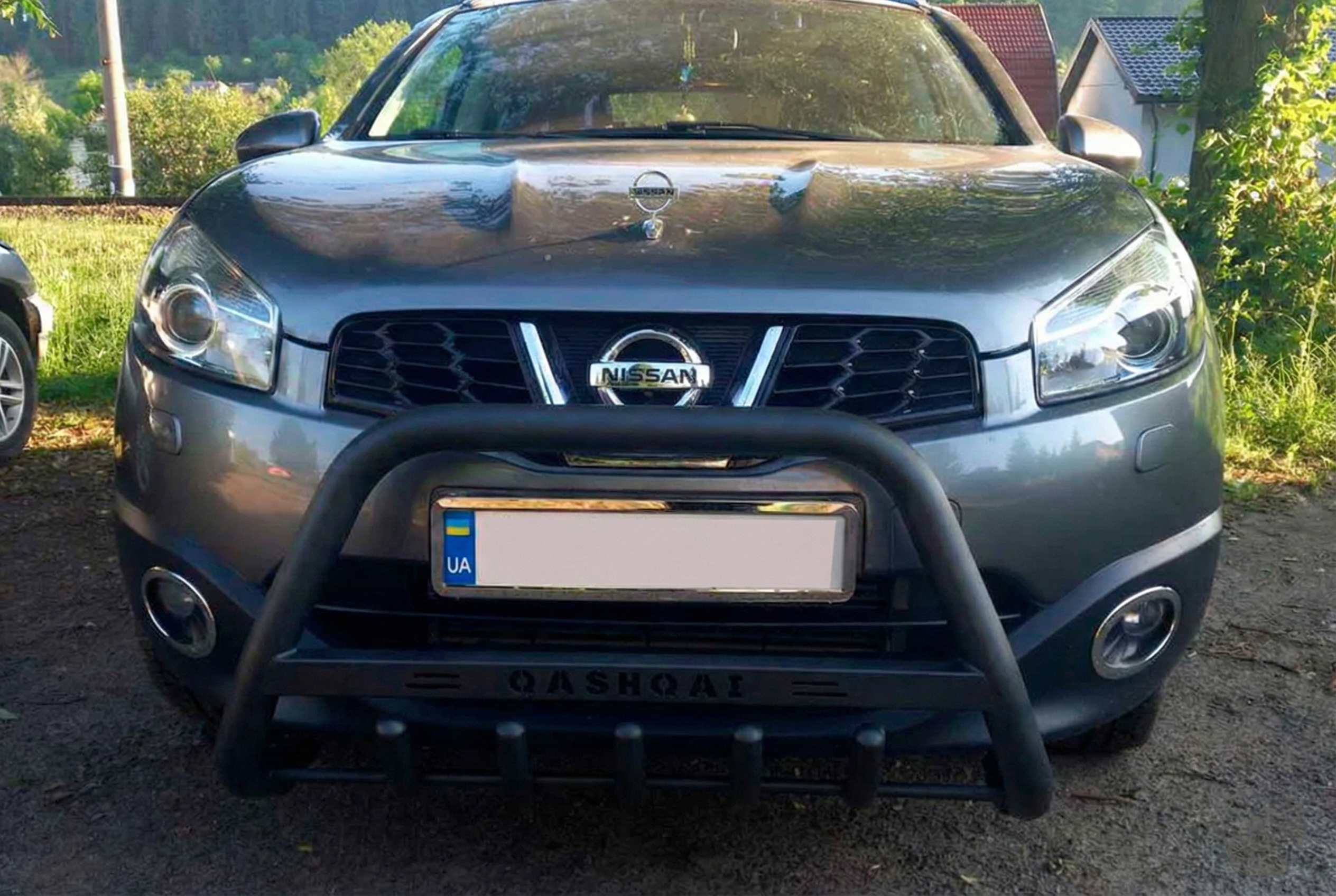 Кенгурятник WT004 Black (нерж) для Nissan Qashqai 2007-2010 рр