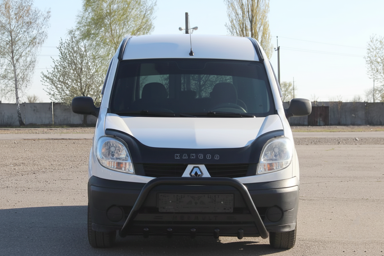 Кенгурятник WT004 Black (нерж) для Renault Kangoo 1998-2008 рр