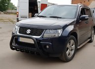 Suzuki Grand Vitara 2005-2017 гг. Кенгурятник WT004 Черный (Нержавейка) фото 1