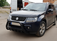 Suzuki Grand Vitara 2005-2017 гг. Кенгурятник WT004 Черный (Нержавейка) фото 1