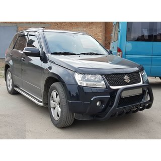 Кенгурятник WT004 Черный (Нержавейка) Suzuki Grand Vitara 2005-2017 гг. фото 4