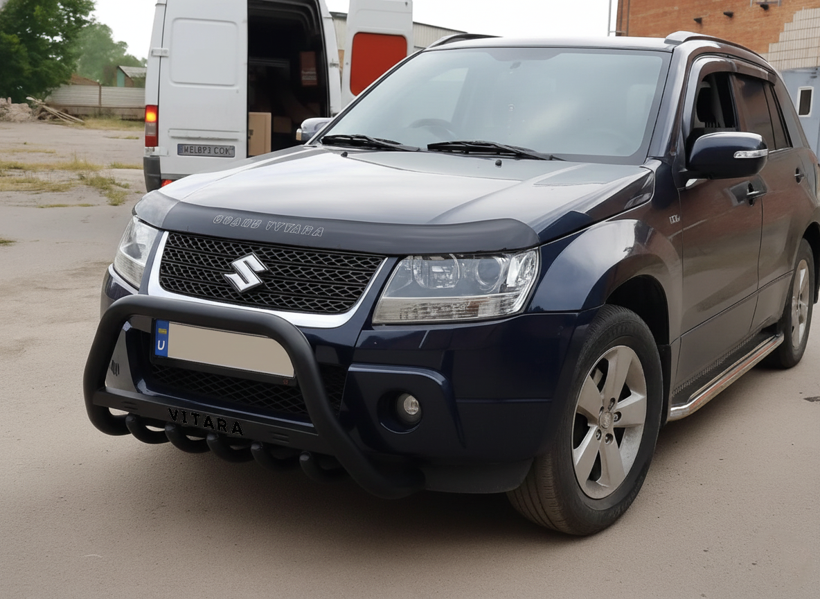 Кенгурятник WT004 Black (нерж) для Suzuki Grand Vitara 2005-2017 рр