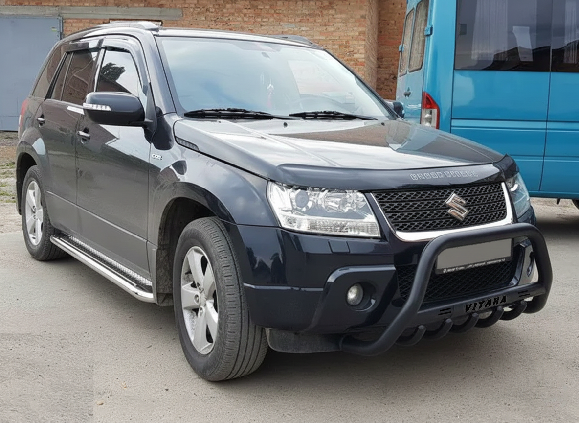 Кенгурятник WT004 Black (нерж) для Suzuki Grand Vitara 2005-2017 рр - фото 4