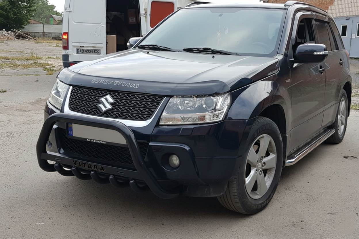 Кенгурятник WT004 Black (нерж) для Suzuki Grand Vitara 2005-2017 рр - фото 5