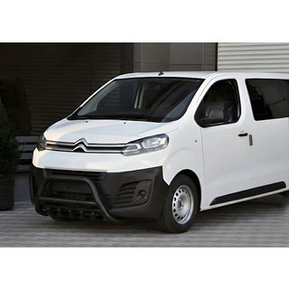 Кенгурятник WT003 Черный Нержавейка Opel Vivaro 2019- гг. фото 3