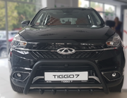 Chery Tiggo 7 2016-2019 гг. Кенгурятник WT003 Черный Нержавейка фото 1