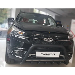 Кенгурятник WT003 Черный Нержавейка Chery Tiggo 7 2016-2019 гг. фото 3