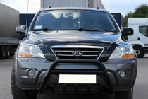 Kia Sorento I BL 2002-2009 гг. Кенгурятник WT003 Black-2 (нерж. сталь) фото 3