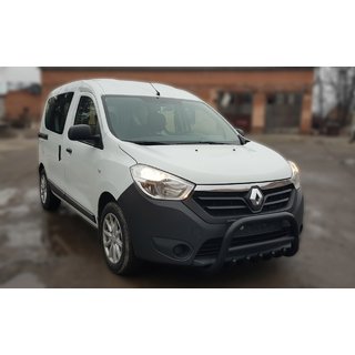 Кенгурятник WT003 Черный Нержавейка Dacia Lodgy 2012-2022 гг. фото 1