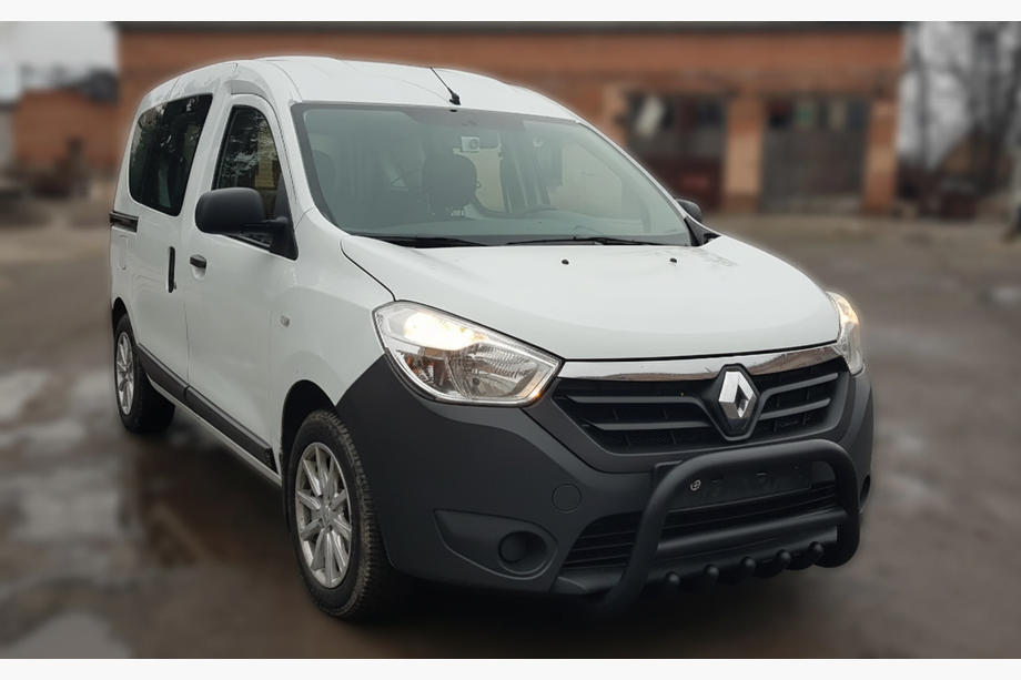 Dacia Lodgy 2012-2022 гг. Кенгурятник WT003 Черный Нержавейка Image