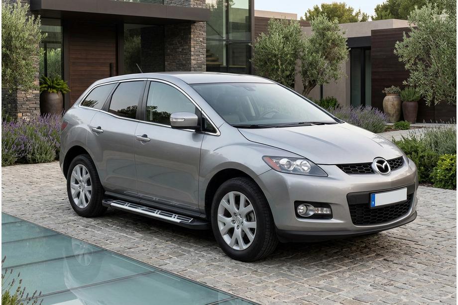 Mazda CX-7 2006-2012 гг. Боковые Подножки Sunrise (2 шт., Алюминий) Image