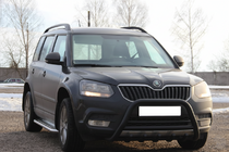 Skoda Yeti 2009-2017 гг. Кенгурятник WT003 Черный Нержавейка фото 1