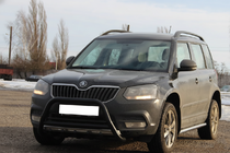 Skoda Yeti 2009-2017 гг. Кенгурятник WT003 Черный Нержавейка фото 4
