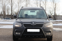 Skoda Yeti 2009-2017 гг. Кенгурятник WT003 Черный Нержавейка фото 3