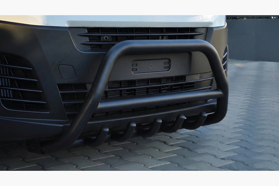 Fiat Scudo 2022- гг. Кенгурятник WT003 Черный Нержавейка Image